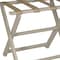 Homeroots HomeRoots 383087 Earth Friendly Taupe Folding Luggage Rack with Dark Tan Straps 383087 - alternate 7